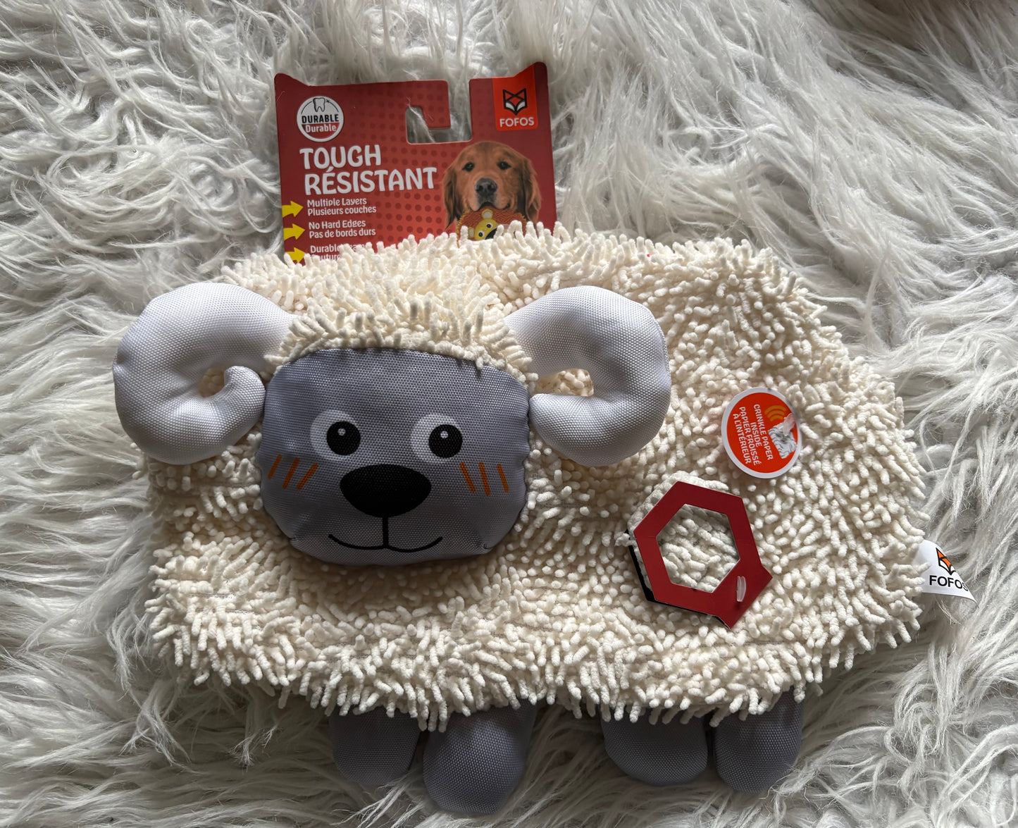 Fofos crinckle tough leeuw of schaap