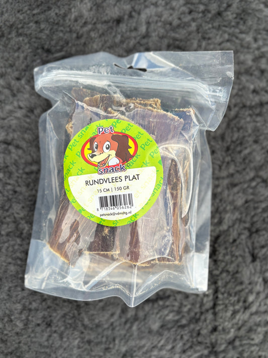 PETSNACK RUNDVLEES PLAT 15 CM 150 GR