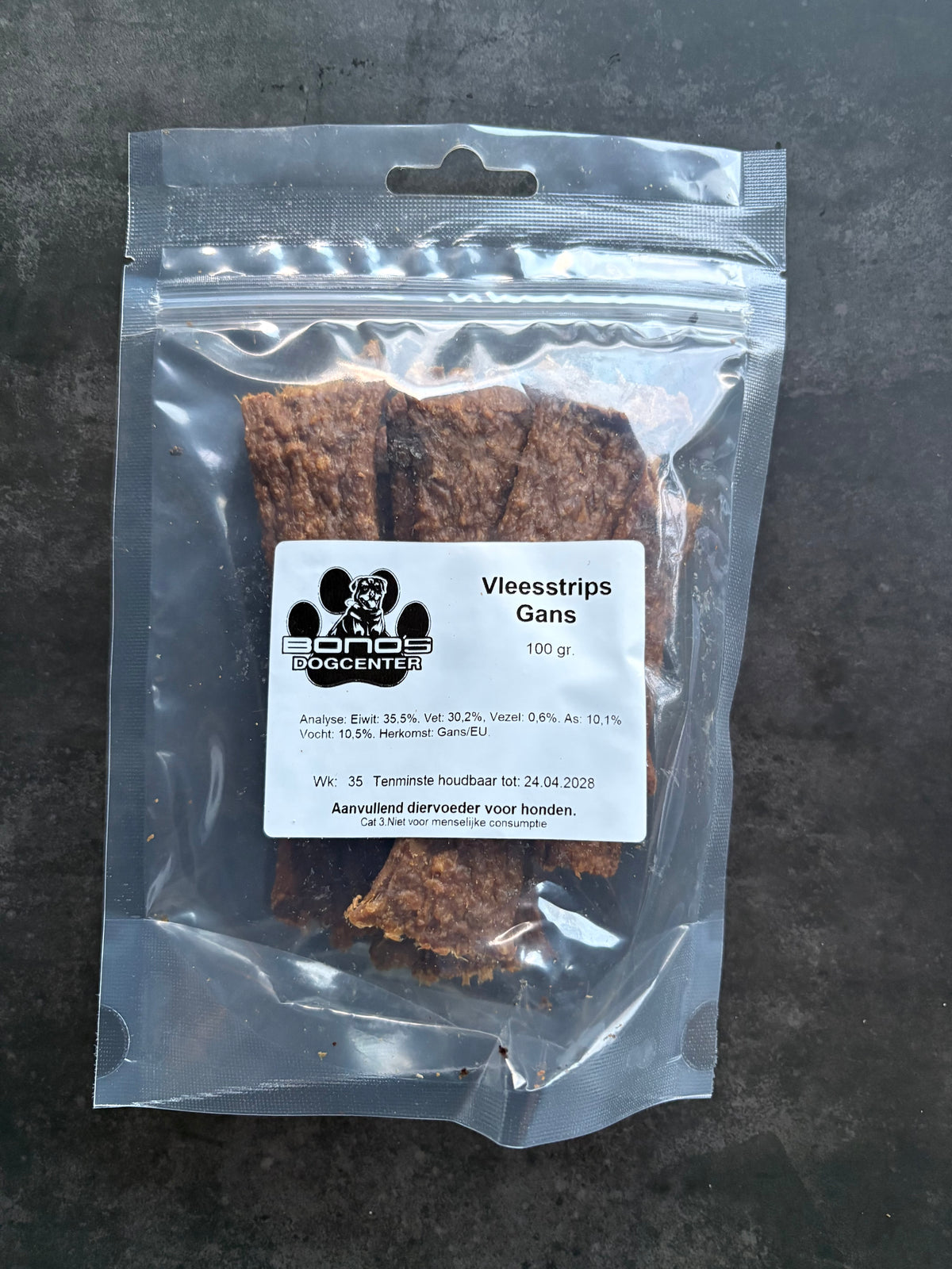 Bono's Dogcenter vleesstrips gans 100gram