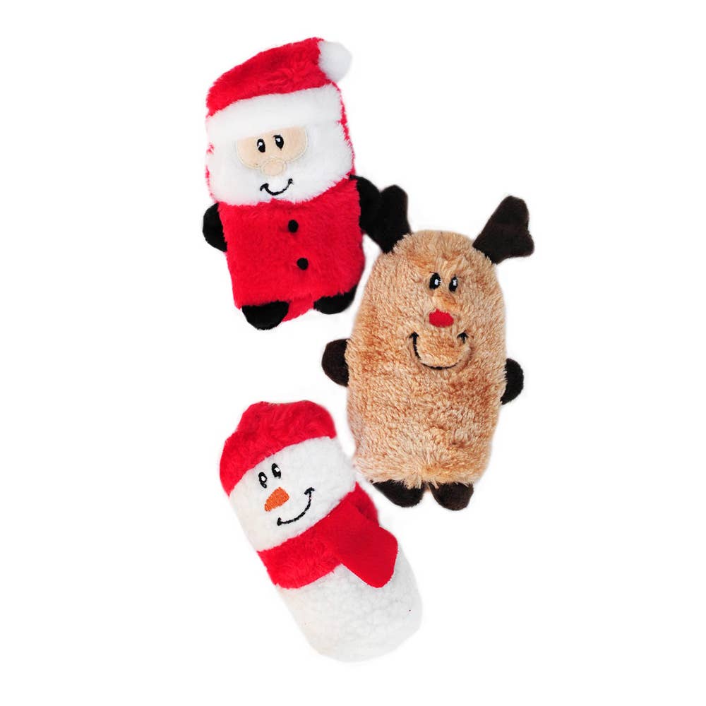 ZippyPaws Holiday Squeakie Buddies – 3-Pack