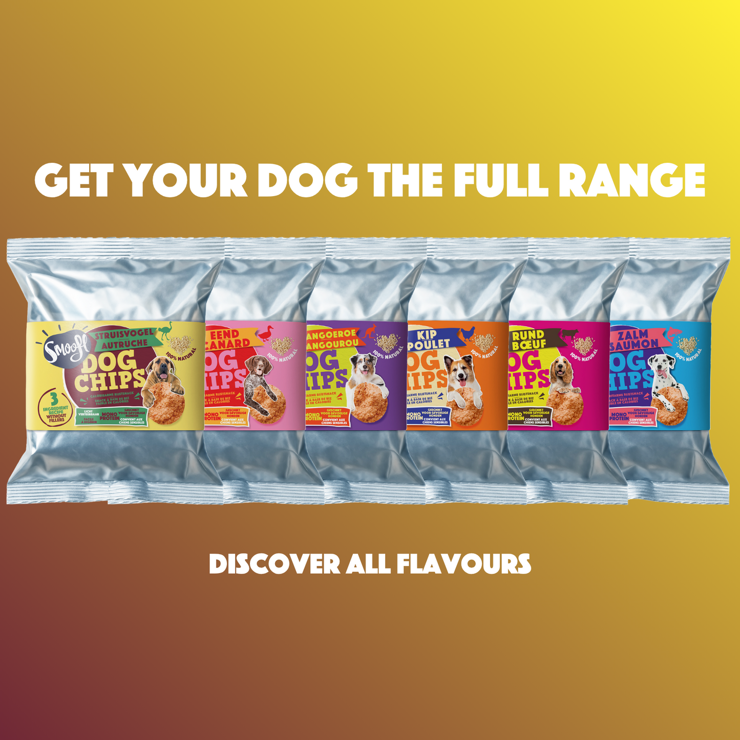 Smoofl Dog Chips – Struisvogel
