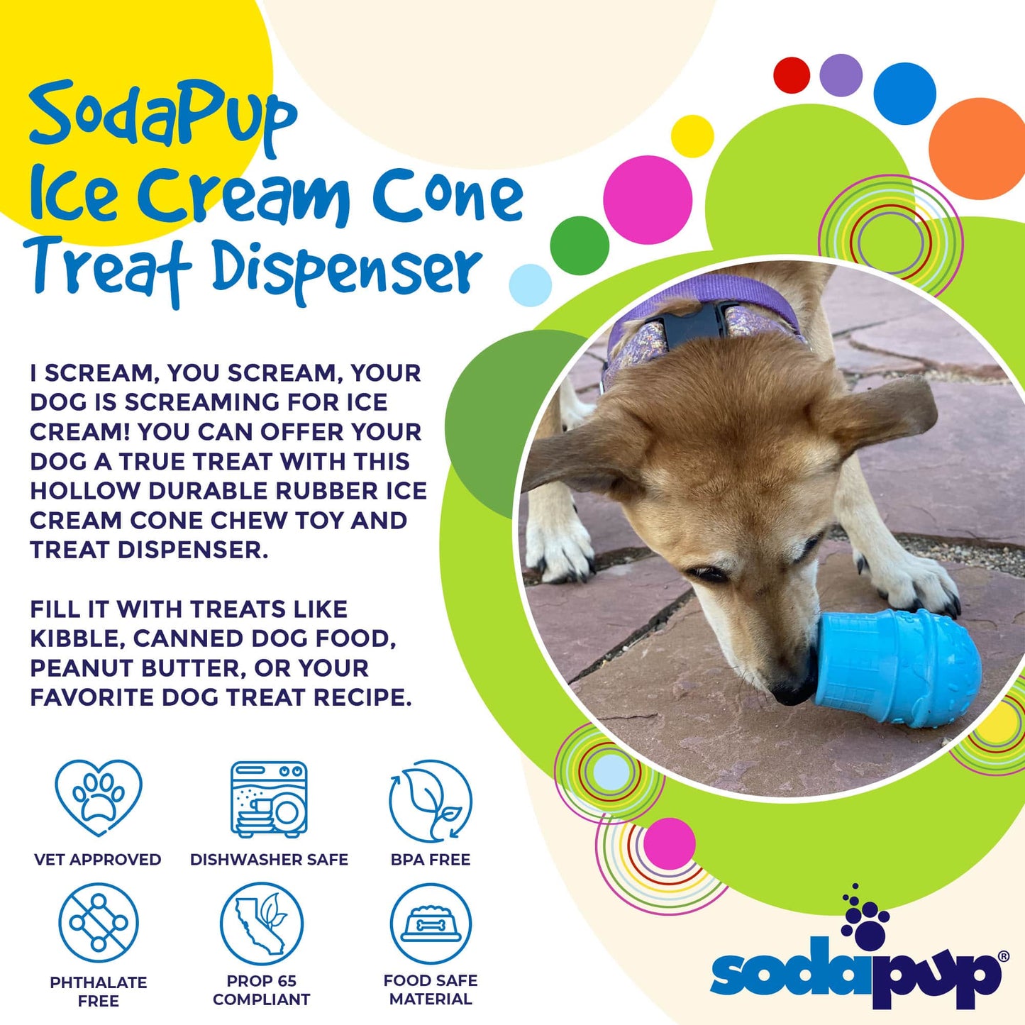 Sodapup treat dispenser ijsje