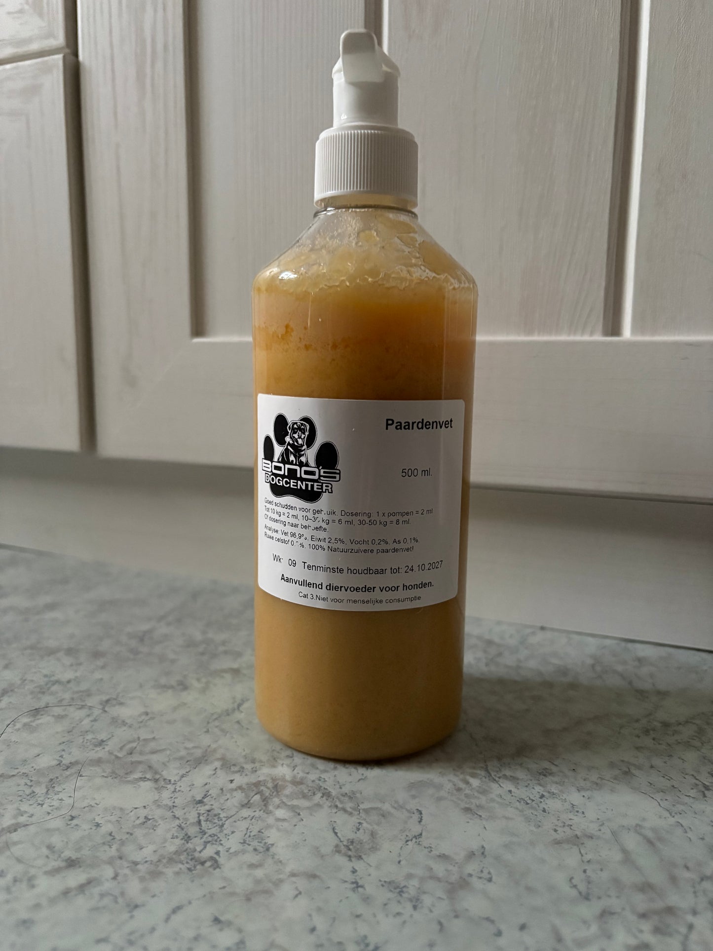 Paardenvet 100% (hypoallergeen) met pompje 500 ml