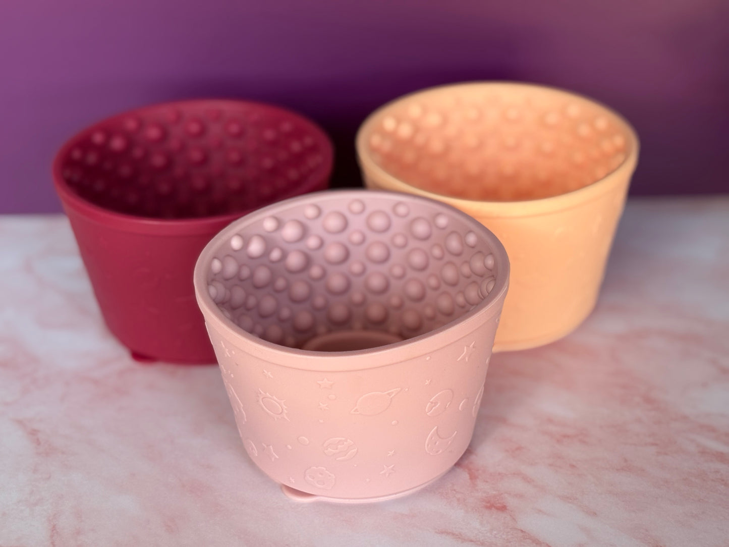 Babelle De Swirlie Lickbowl - Bourgogne, Peach, Roze
