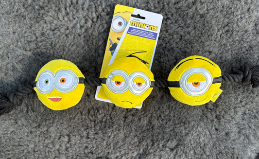 Minions floshtouw met 3 pluche ballen