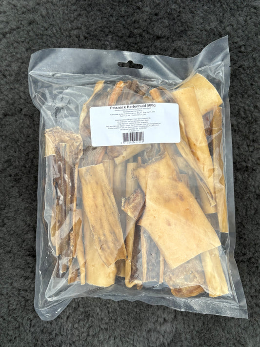 PETSNACK HERTENHUID ZONDER HAAR 500 GR