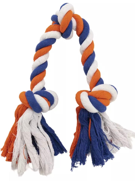 Floss touw oranje/wit/blauw