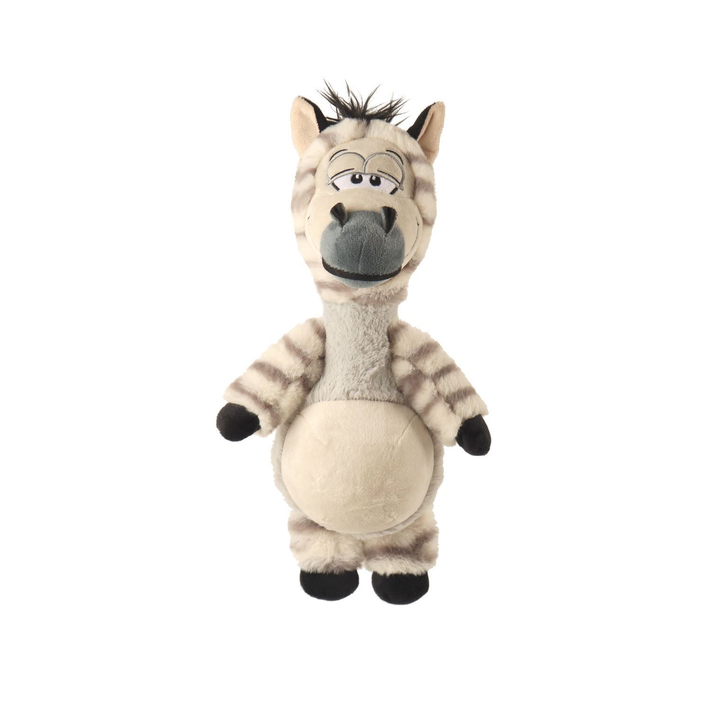 🦓 Adori Big Belly Zebra – Pluche Hondenspeelgoed – 41 x 18 x 14 cm