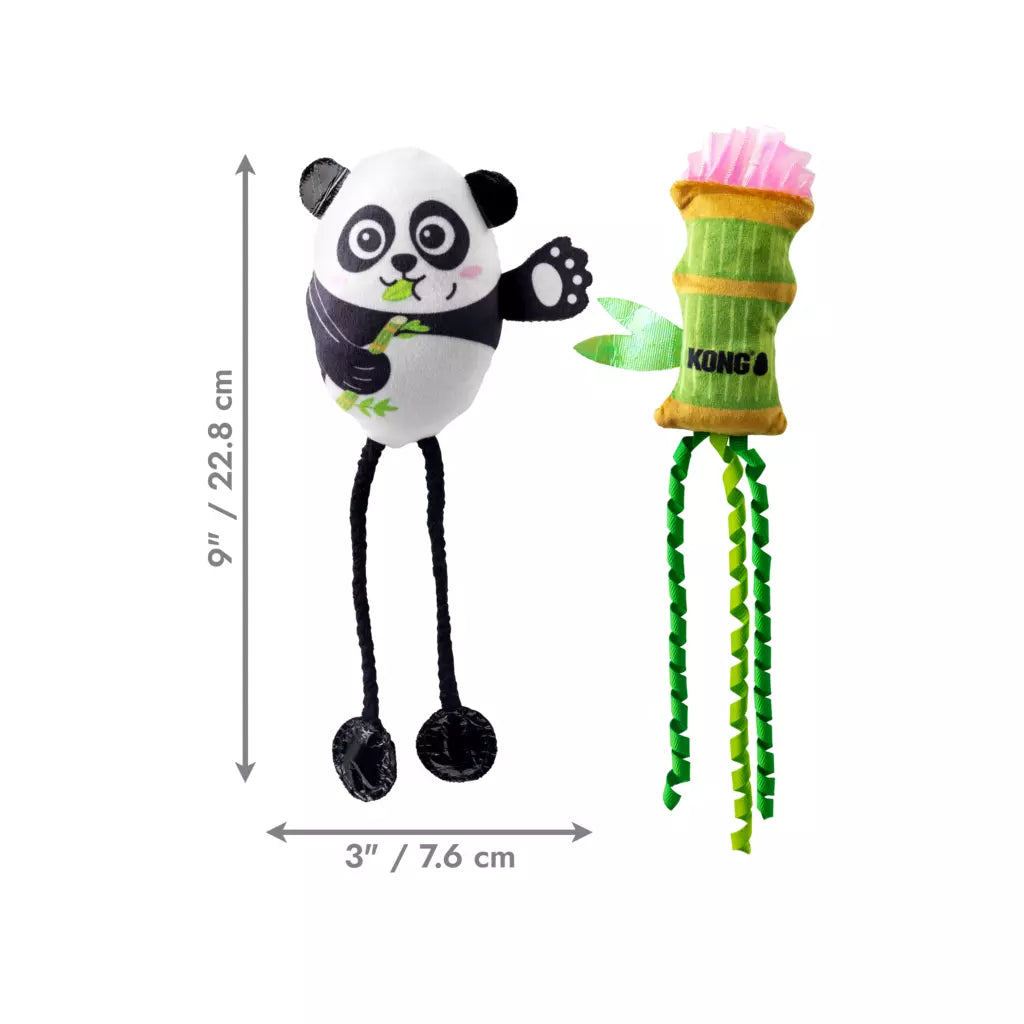 KONG Scrattles Panda 2-pk