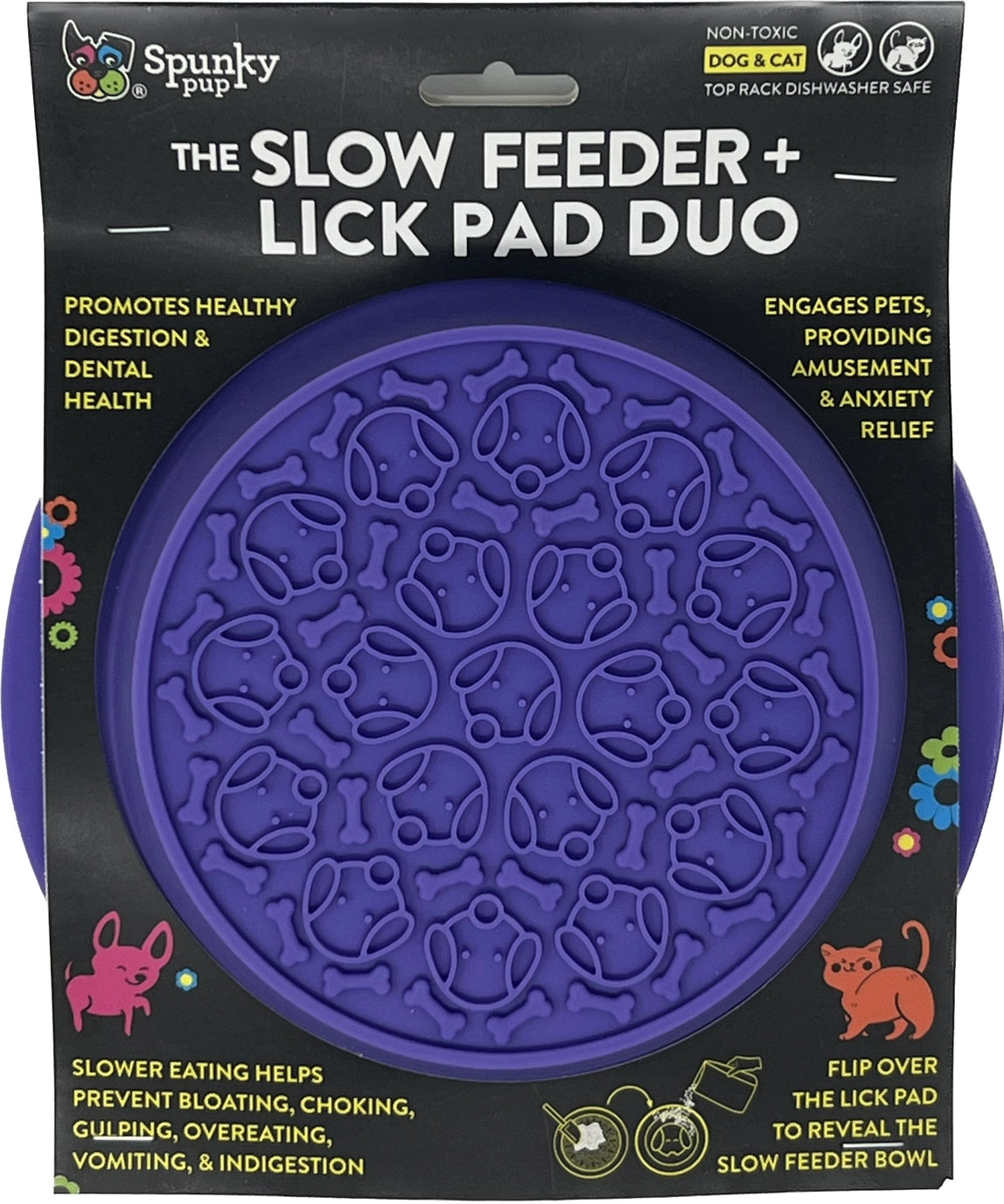 Lick Pad + Slow Feeder DUO, Voerbak