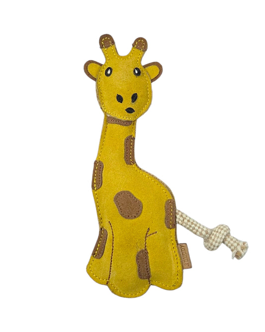 BUDDY. Hondenspeelgoed van leer "Giraffe"