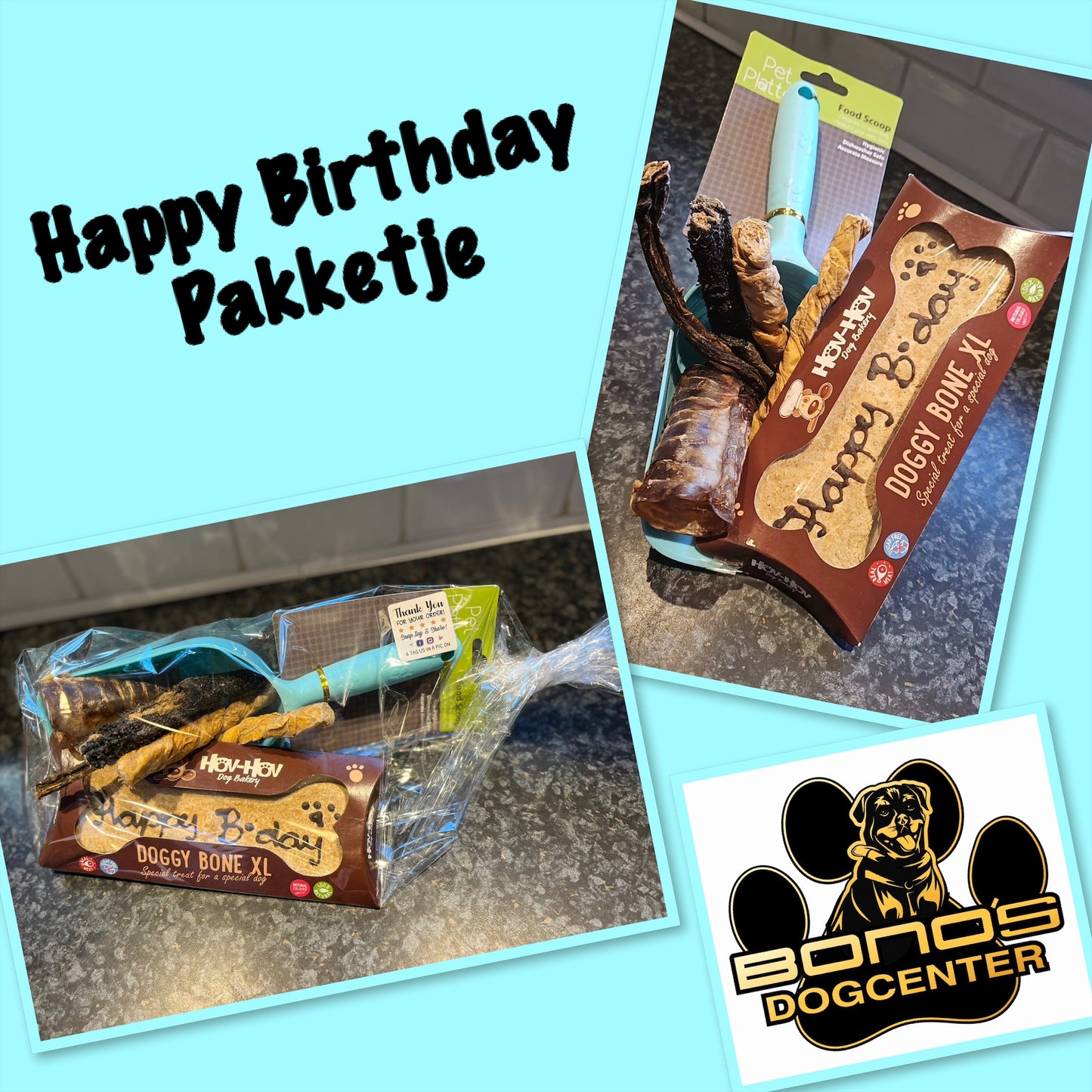 Happy Birthday pakketje hond